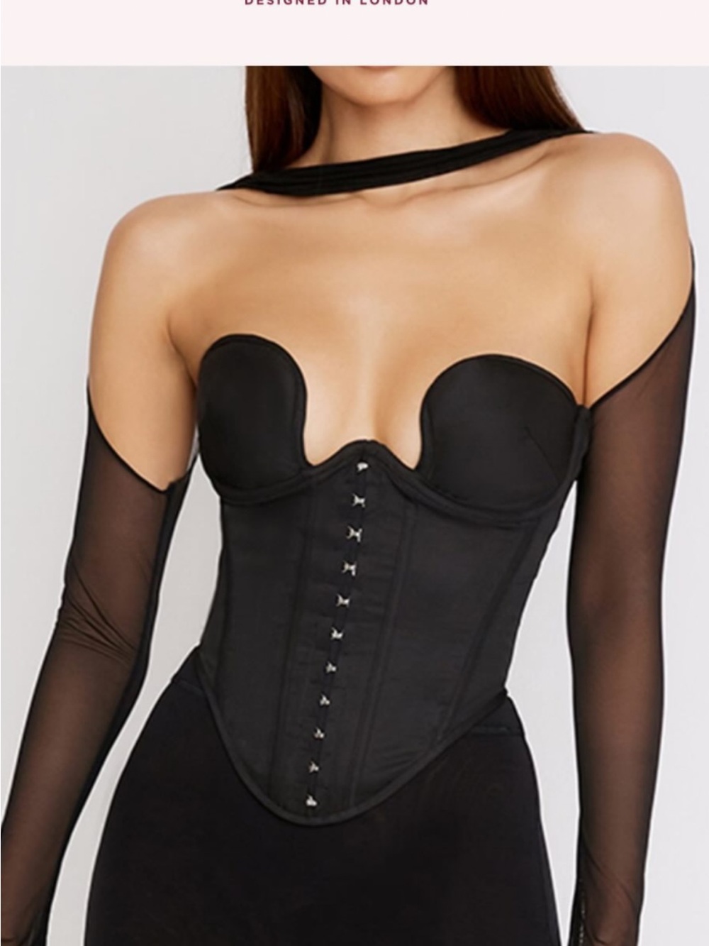 Black Strapless Corset Bustier Top House of CB